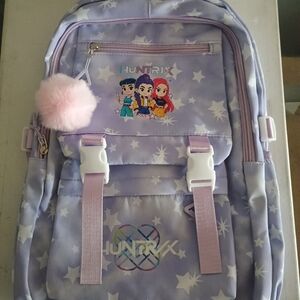 Anime K Pop Demon Hunters Huntrix Rumi Mira Zoey Girls Womens Backpack Book Bag